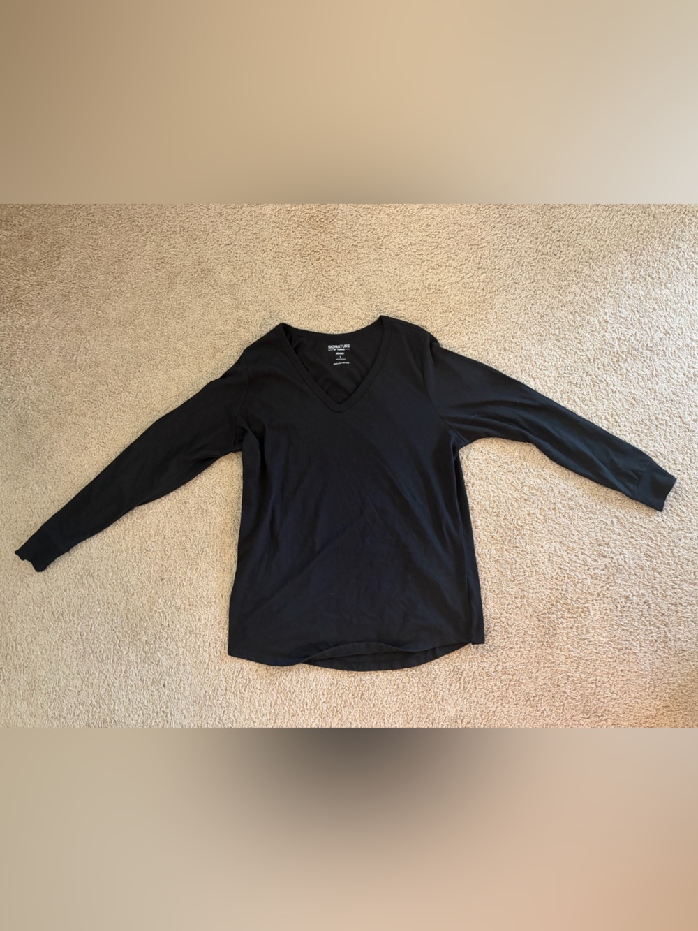 torrid Black Long Sleeve V-Neck Tee